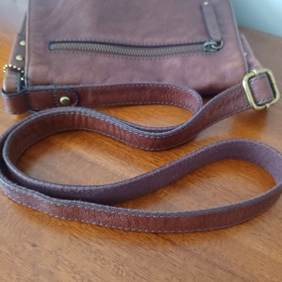 FOSSIL Brown Leather Crossbody Bag - Picture 7 of 14